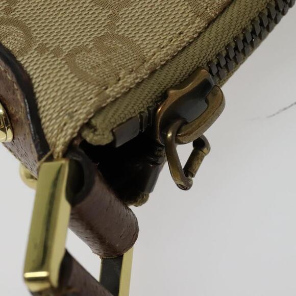 GUCCI GG Canvas Shoulder Bag Beige Gold - Picture 7 of 16